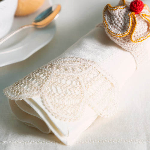 Napkin"LUMINARIA BIANCA"<br> (SET OF 2 NAPKINS)